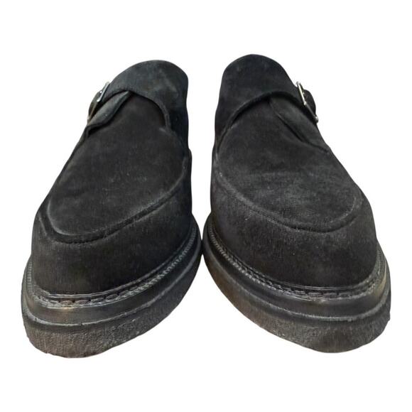 Allsaints Black Suede Monk Strap Creeper Men size 46 US 12 - Picture 3 of 8